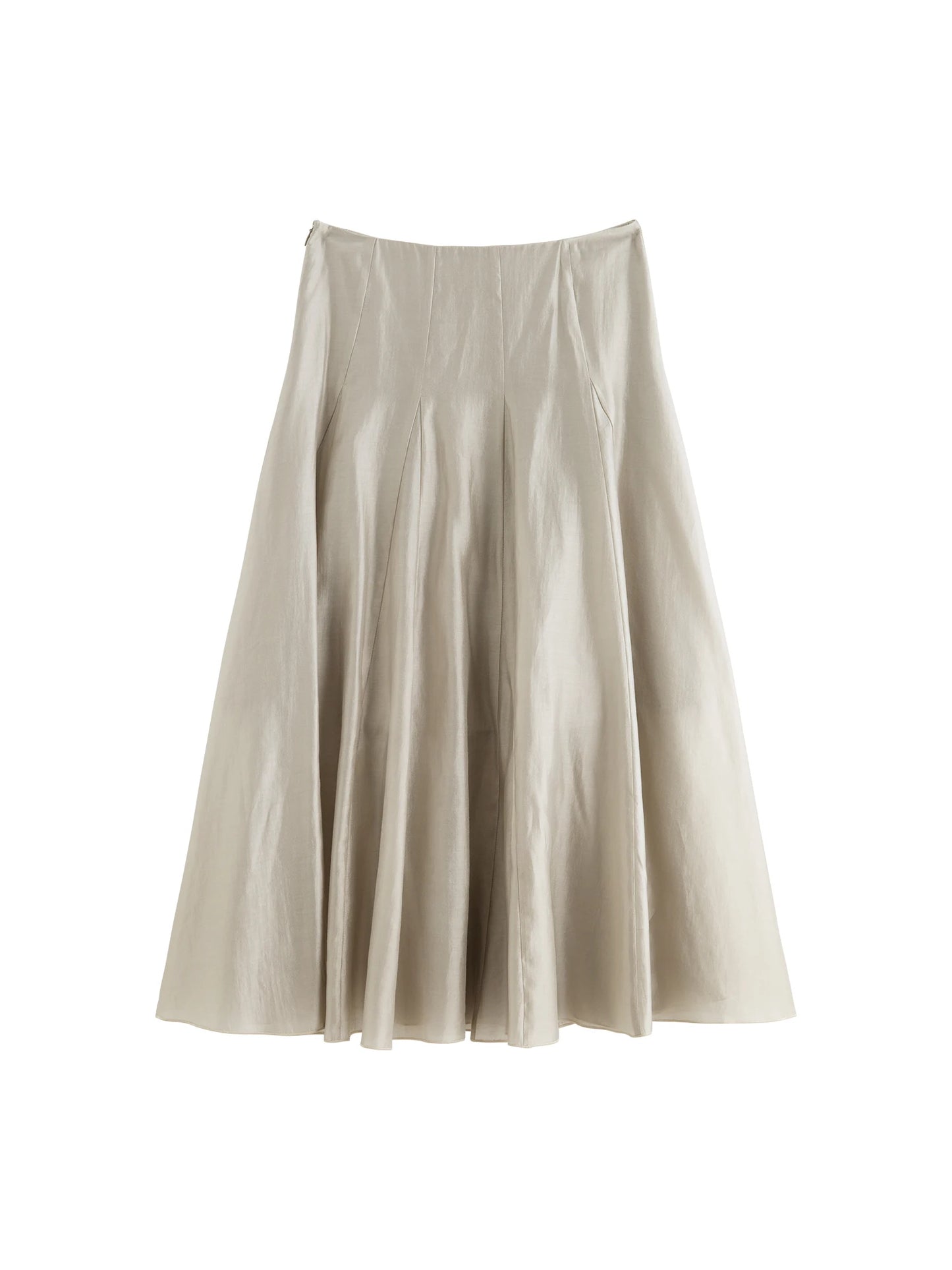 Stone Paneled A-Line Midi Skirt