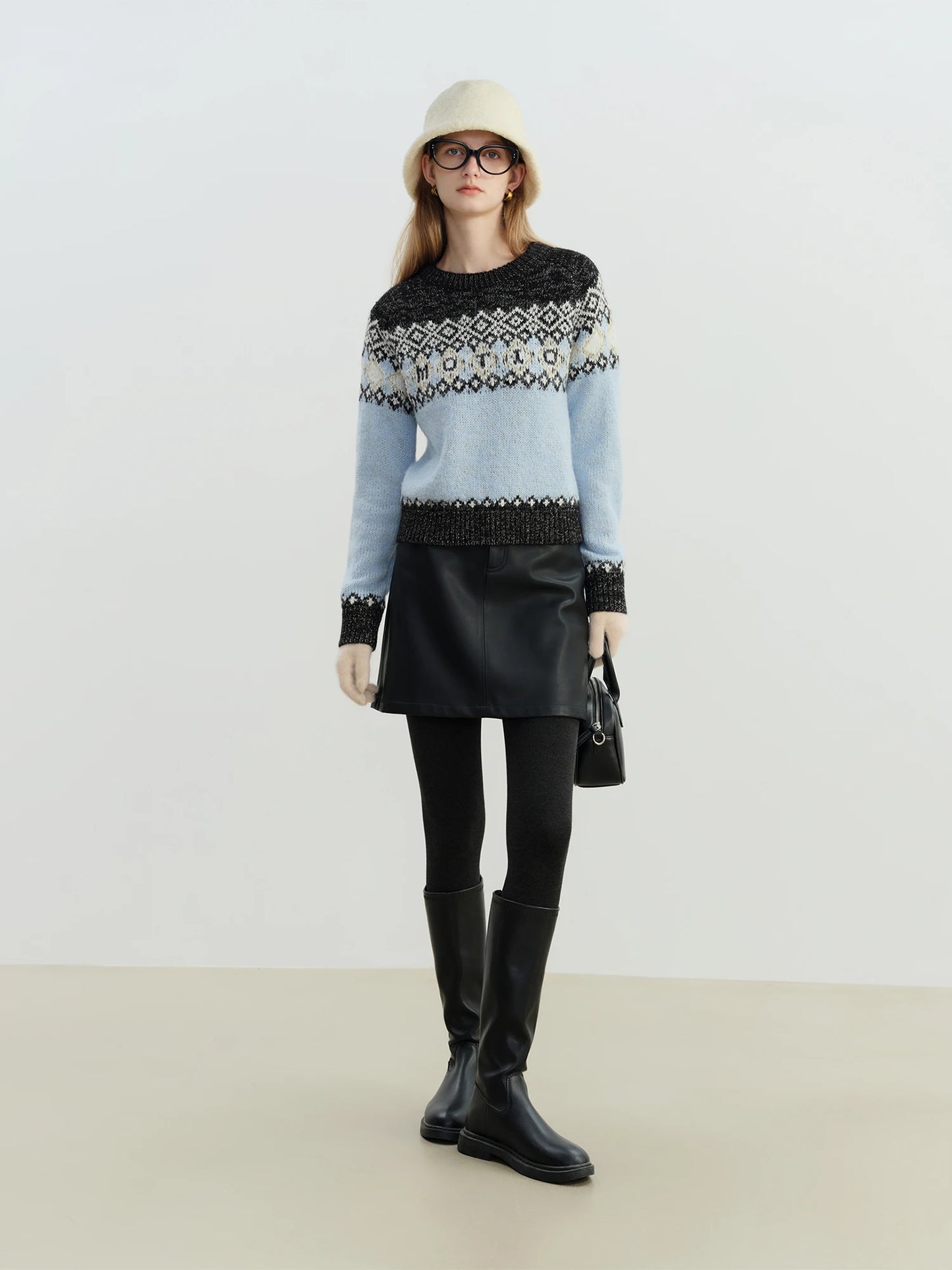 Nordic Fair Isle Crew Sweater