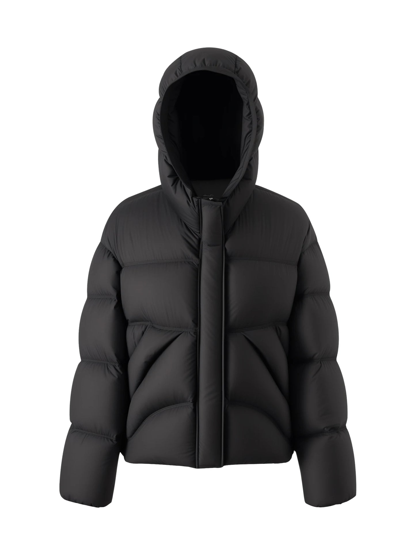 Black Hooded Puffer Jacket