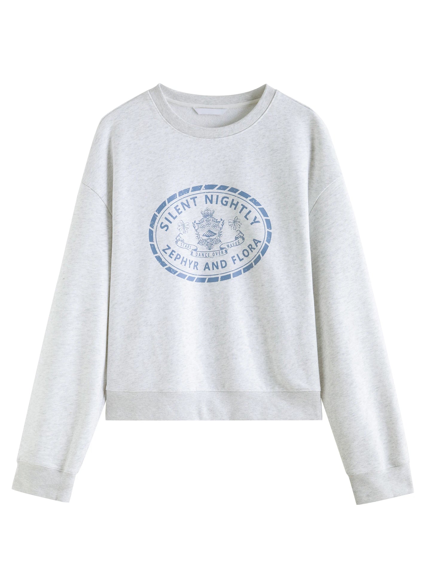 White Collegiate Graphic Sweatshirt