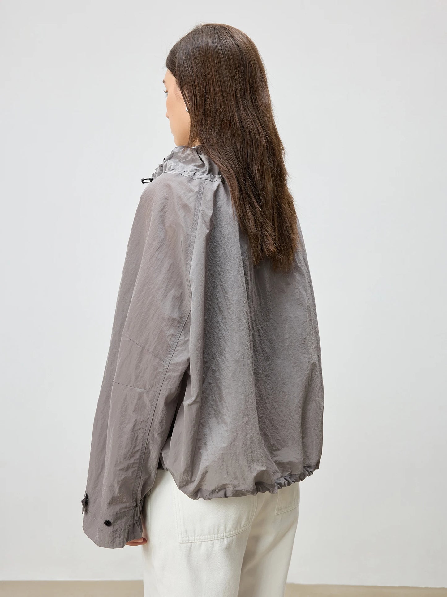 Grey Hooded Utility Jacket