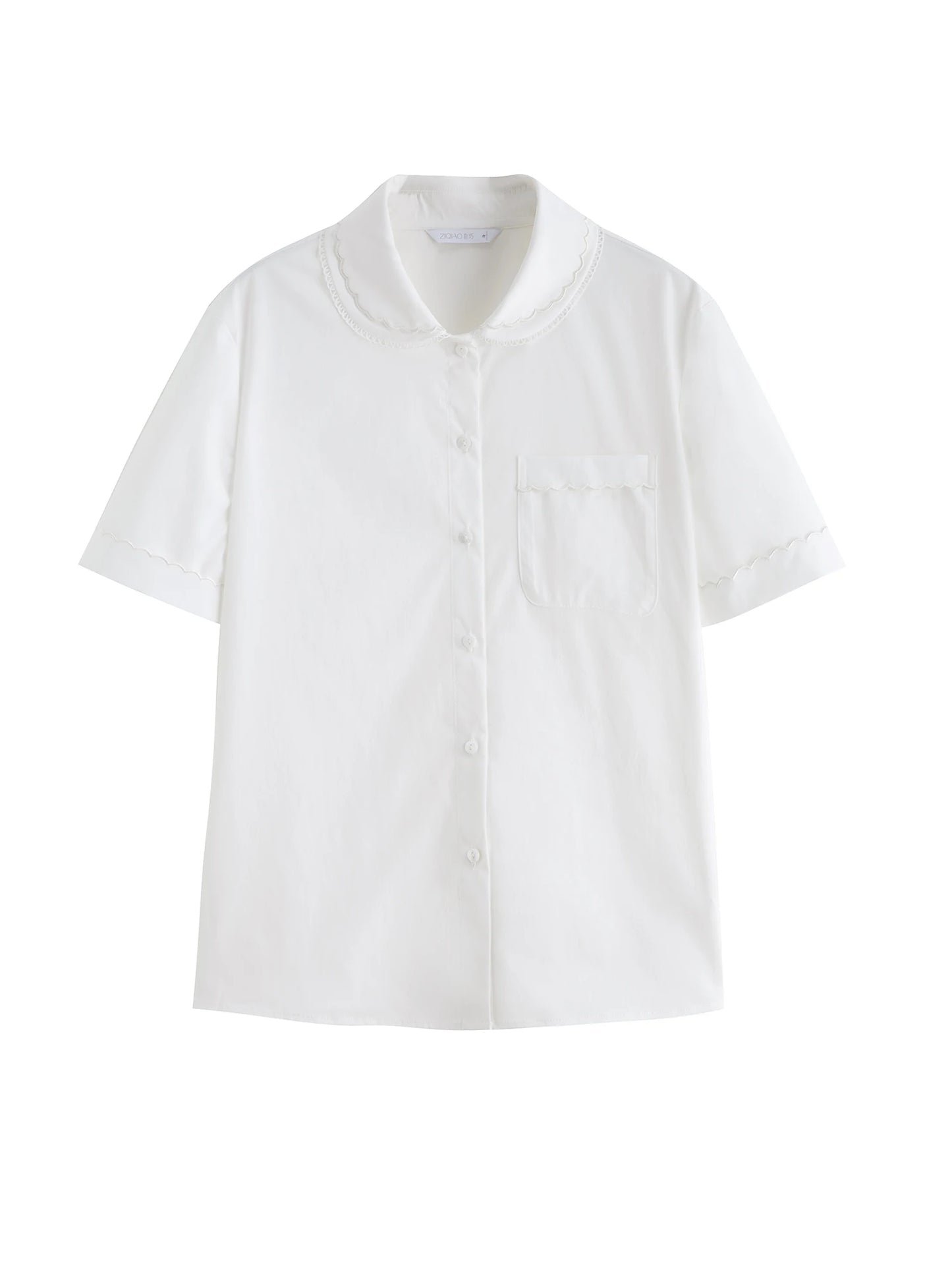 White Short Sleeve Button Shirt