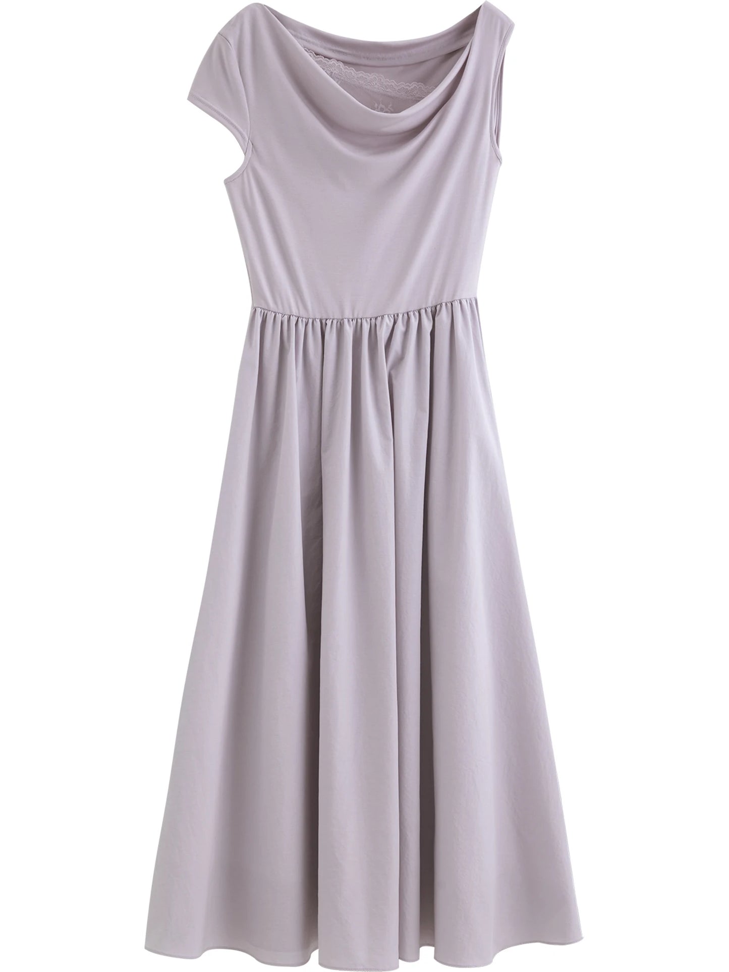 White Draped Off Shoulder Dress