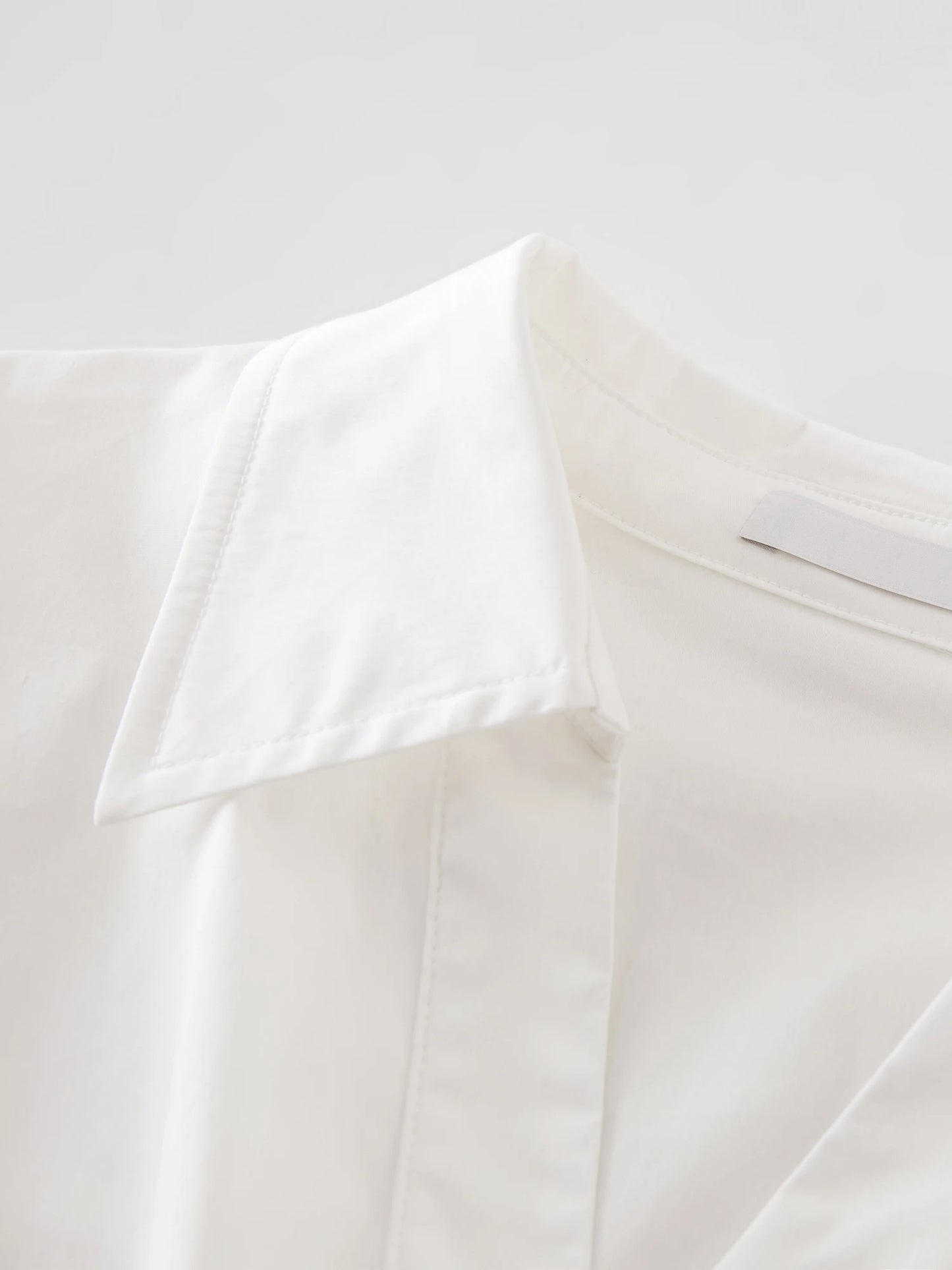 White Draped Wrap Shirt