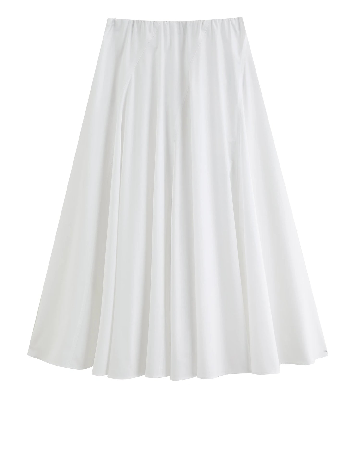 Pleated Bias Cut Midi Skirt