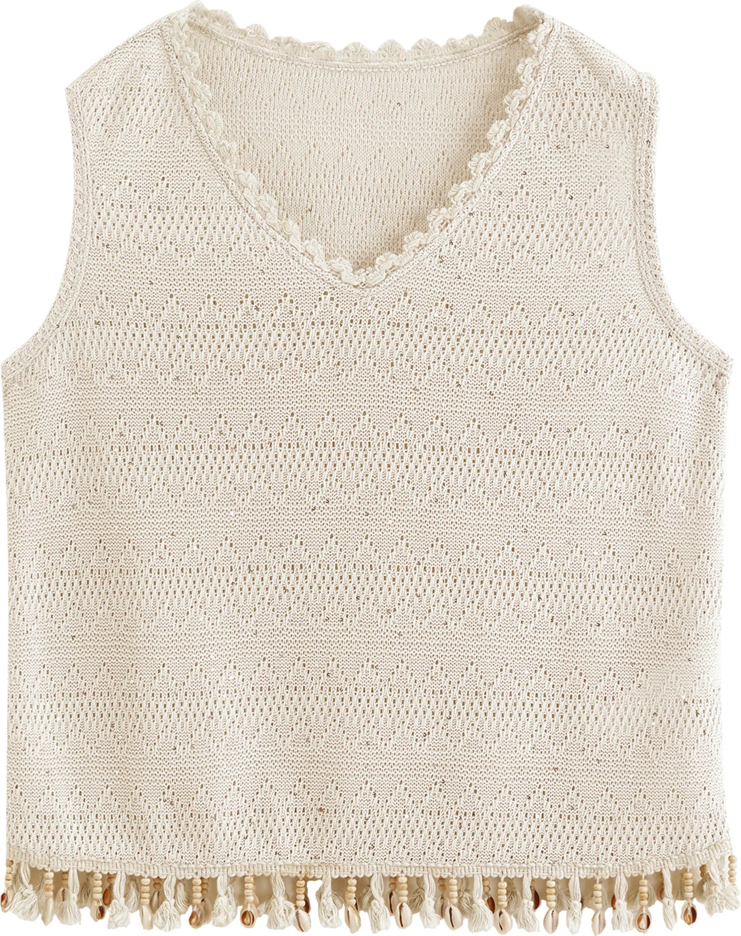 Sleeveless Crochet Skirt Set