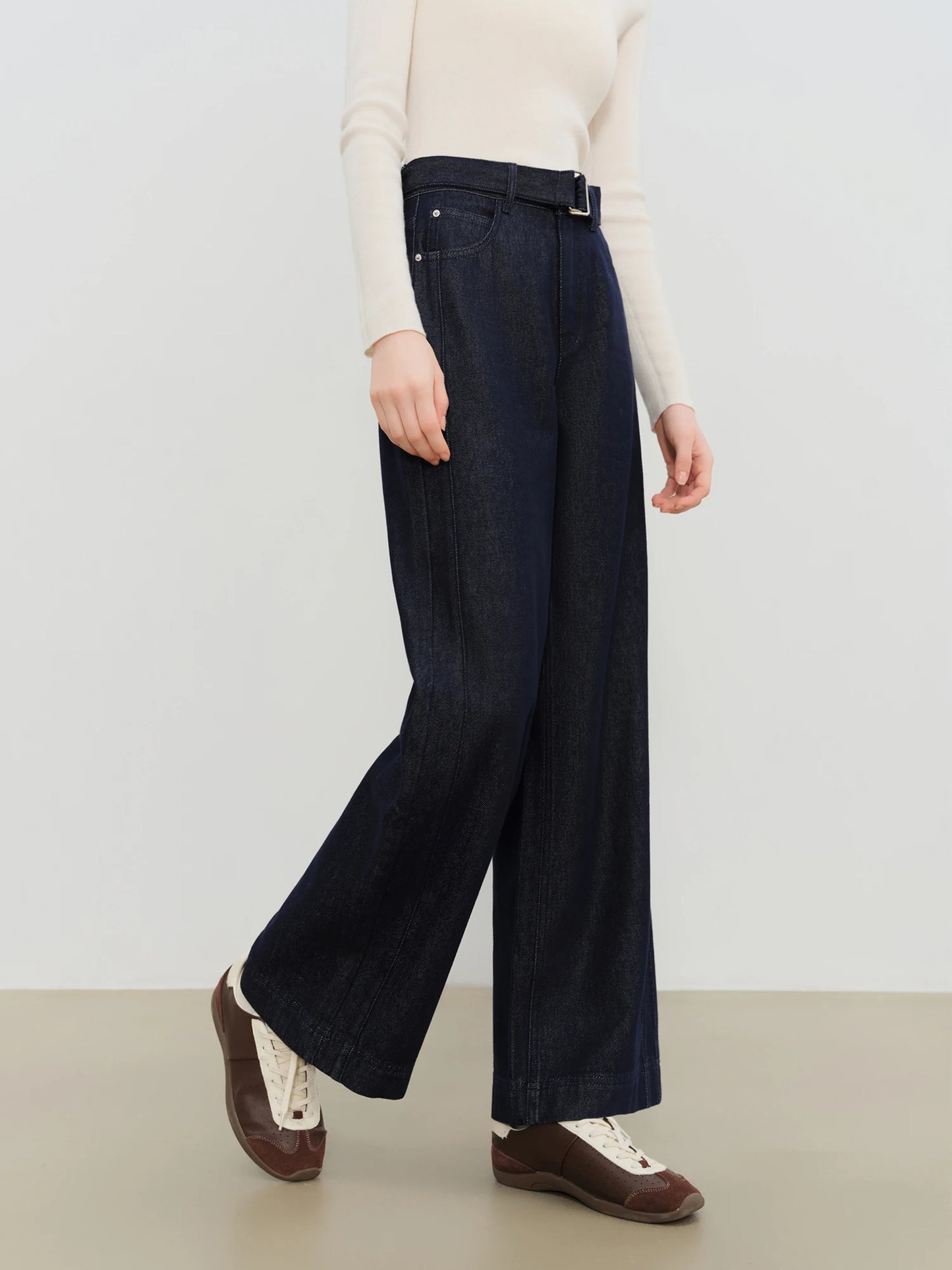 Dark Indigo Front Seam Jeans