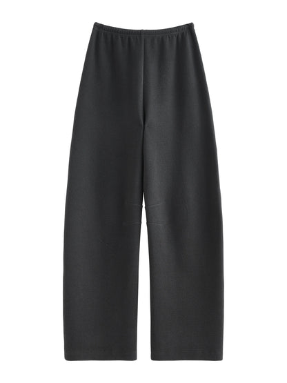 Black Knit Wide Leg Pants