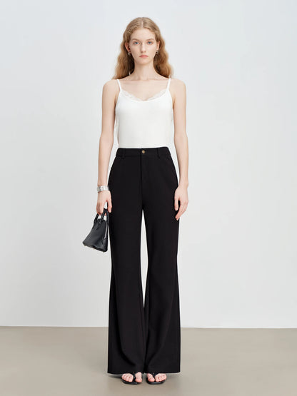 Black High Waist Flared Pants