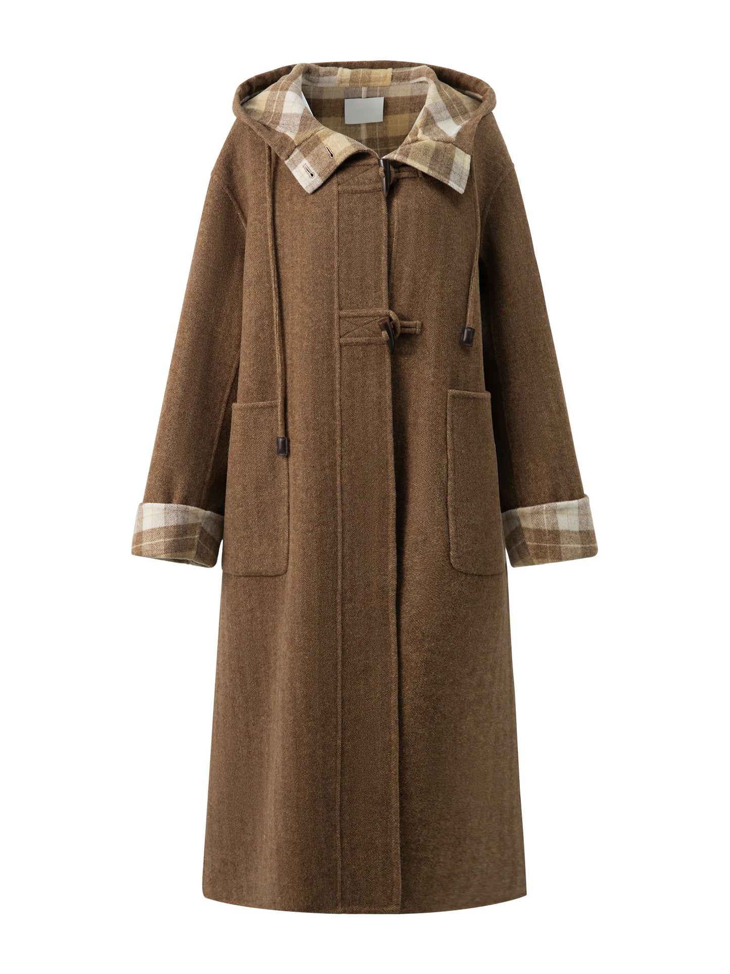 Horn Button Wool Blend Coat
