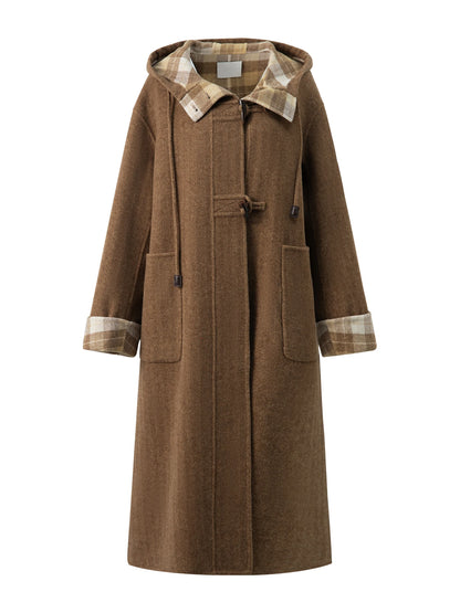 Horn Button Wool Blend Coat