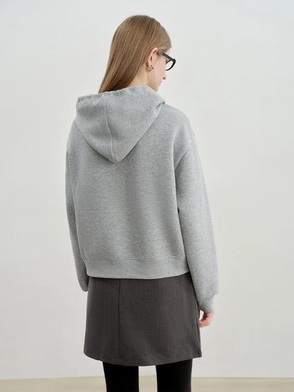 Gray Graphic Pullover Hoodie