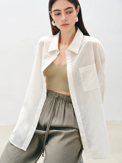 Ivory Long Sleeve Button Shirt