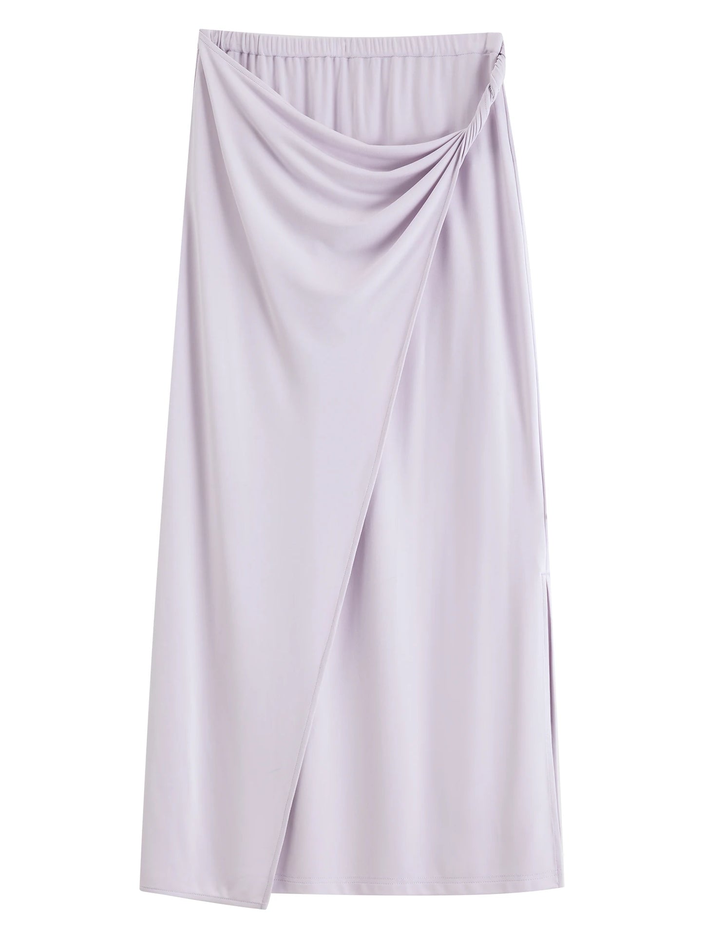 Asymmetric Knit Pencil Skirt Set