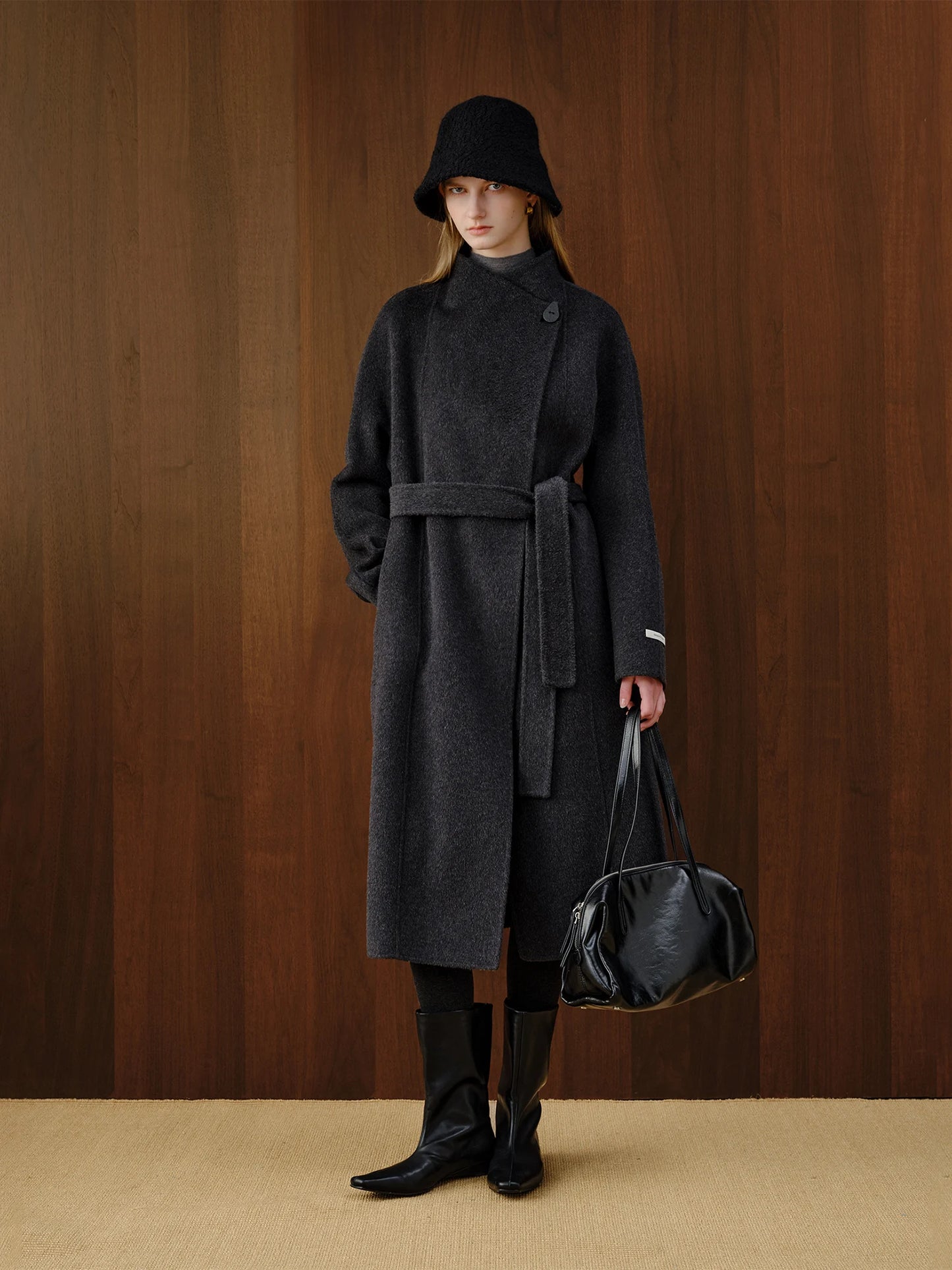 Ivory Camel Wool Blend Coat