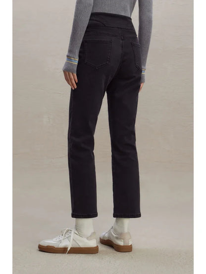 Black High Waist Straight Jeans