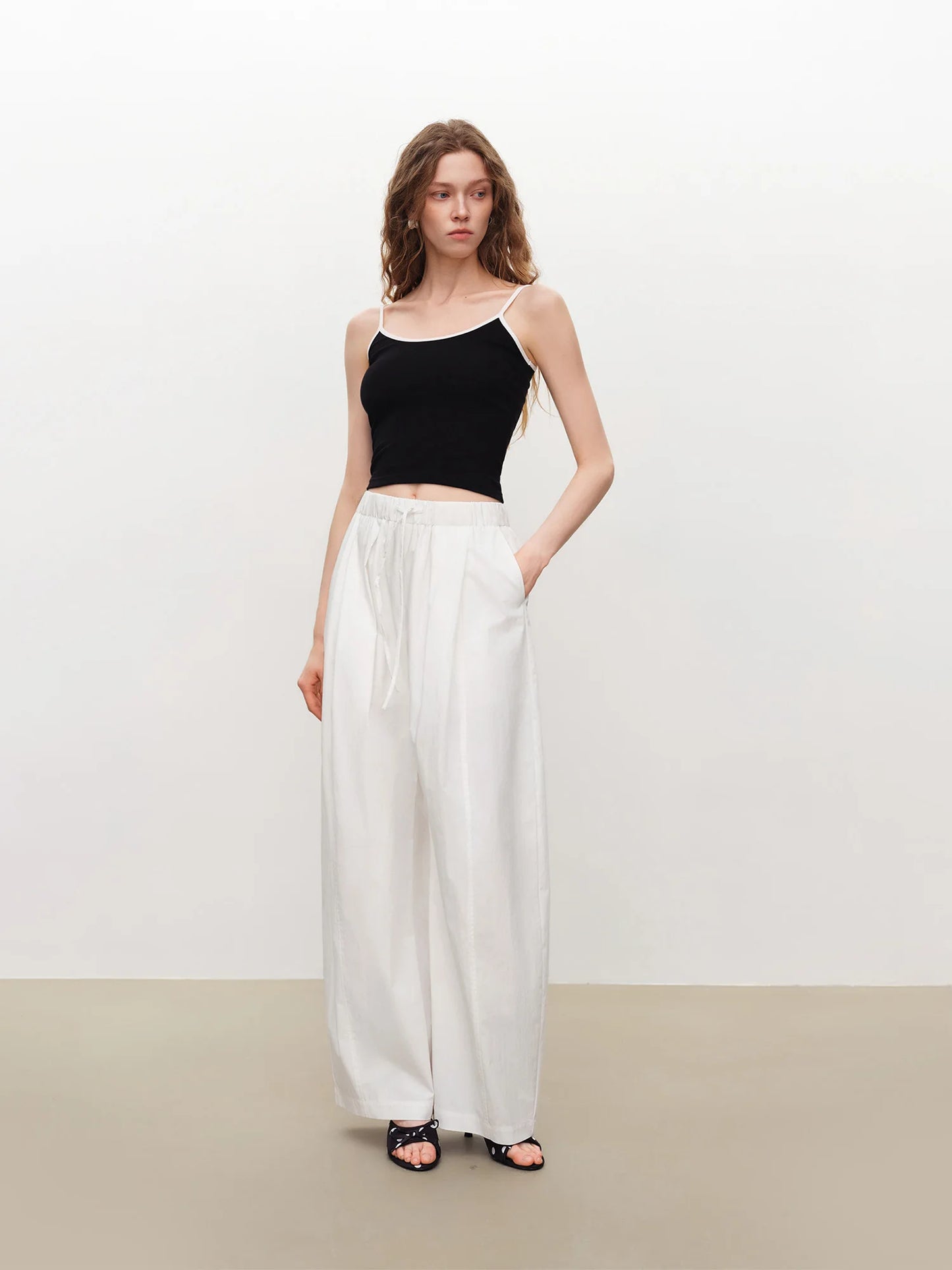 Olive Drawstring Banana Pants