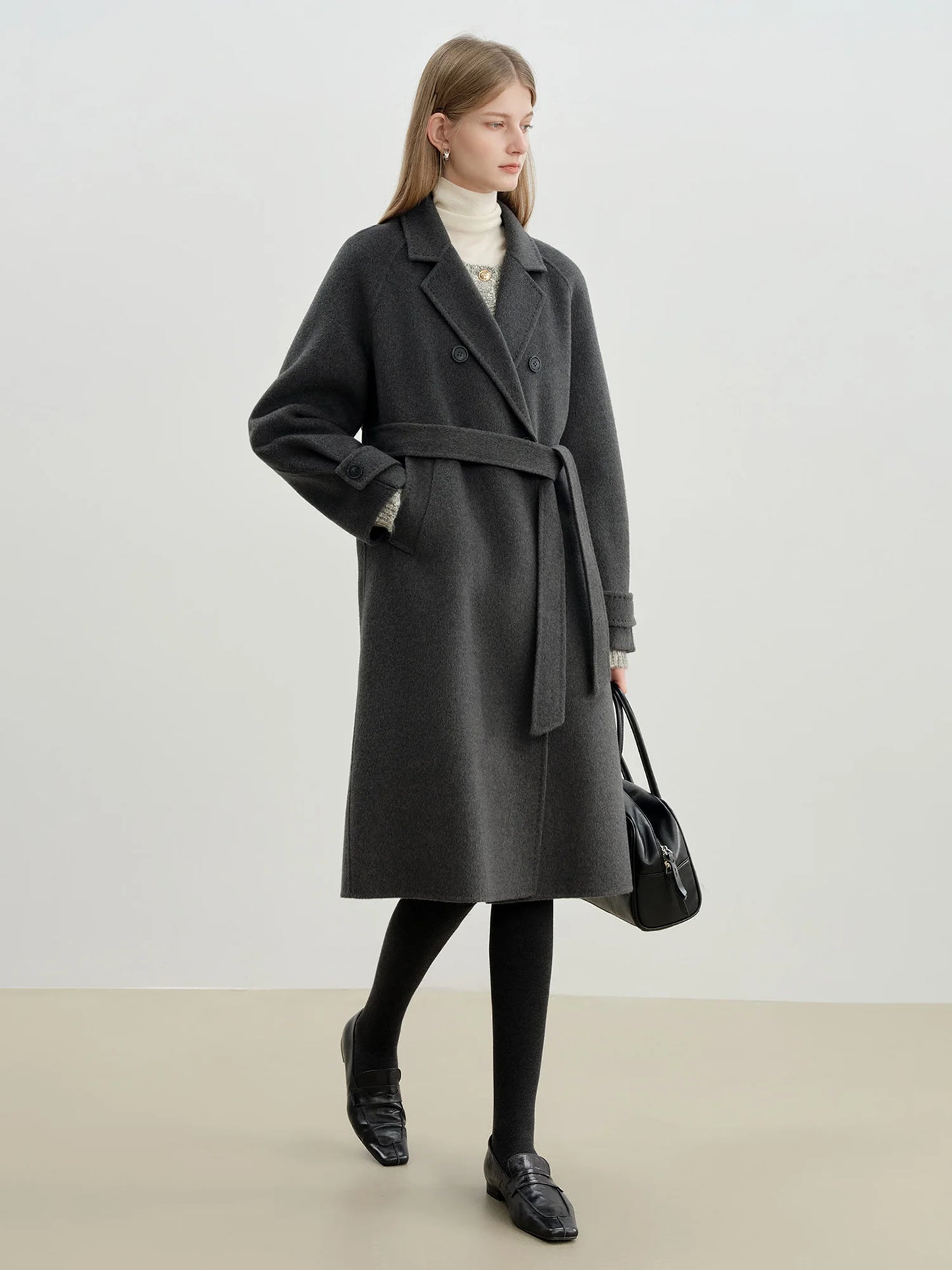 Blazer Collar Wool Coat