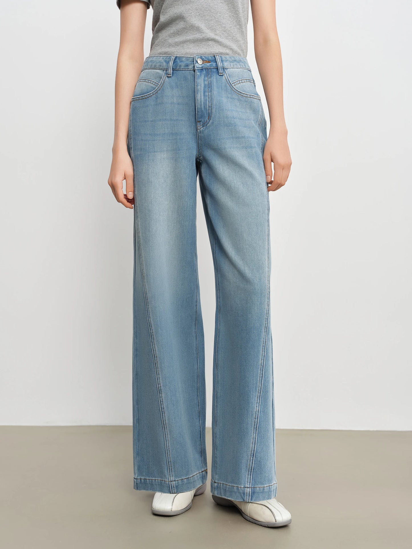 Light Blue Wide Leg Jeans