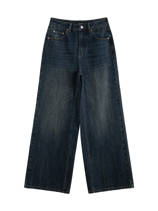 Dark Indigo Wide Leg Jeans