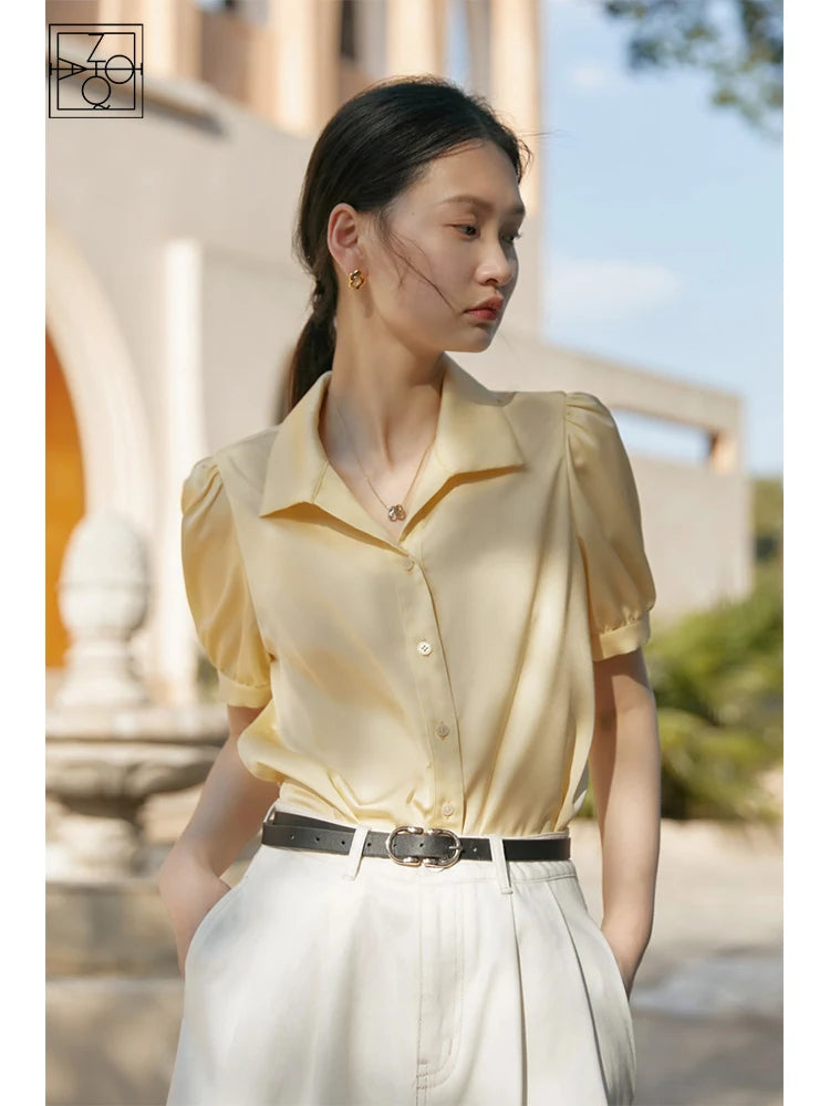 Sky Blue Short Sleeve Button Shirt