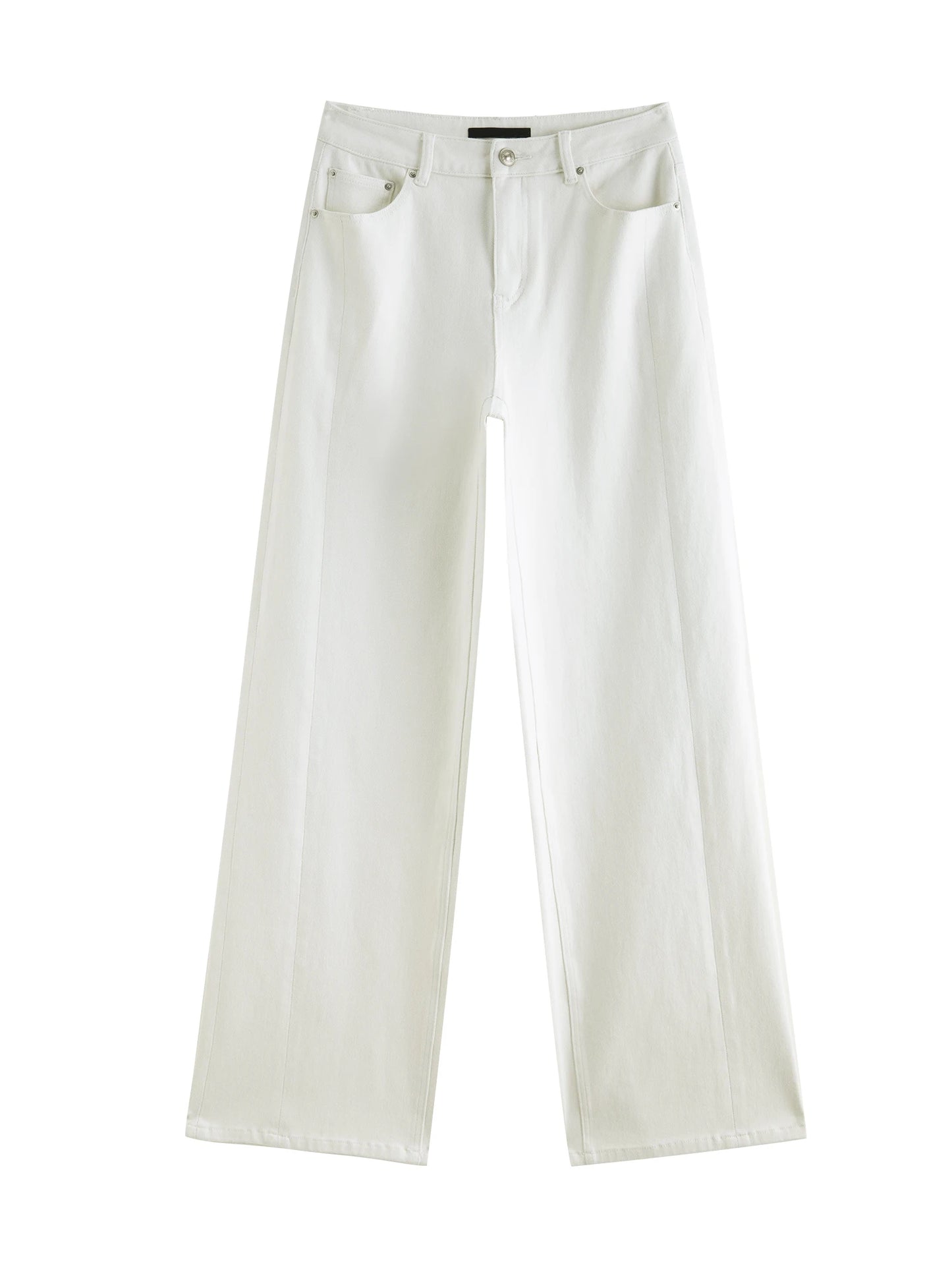 White Wide Leg Denim Jeans