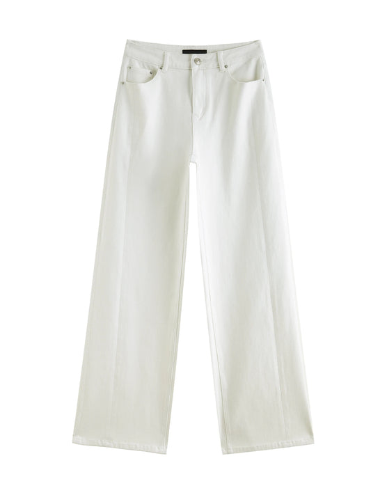 White Wide Leg Denim Jeans
