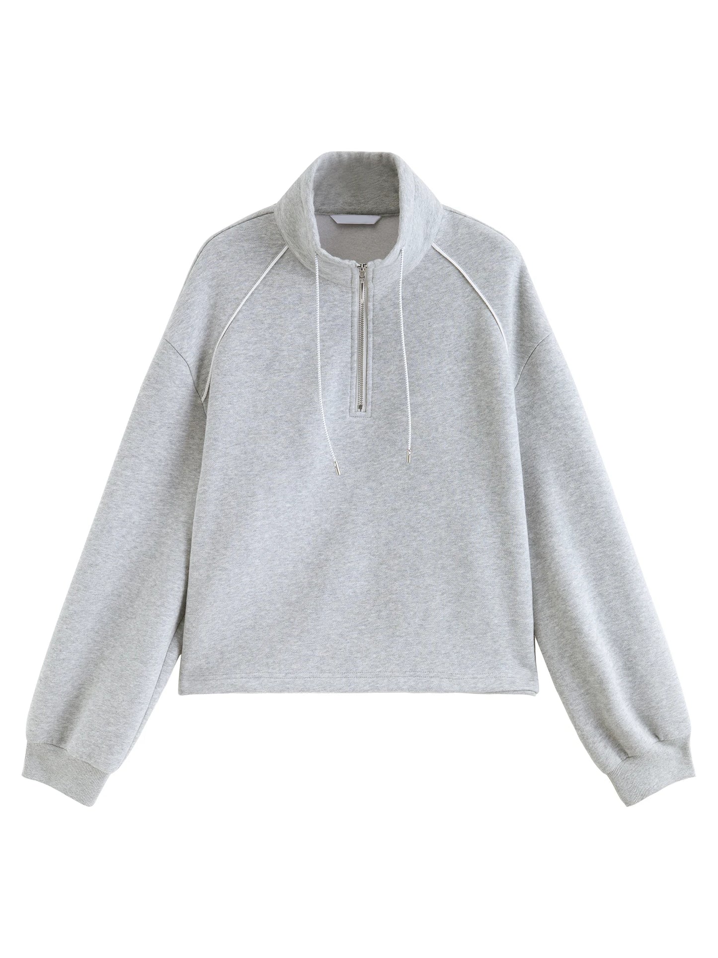 Espresso Half Zip Drawstring Sweatshirt