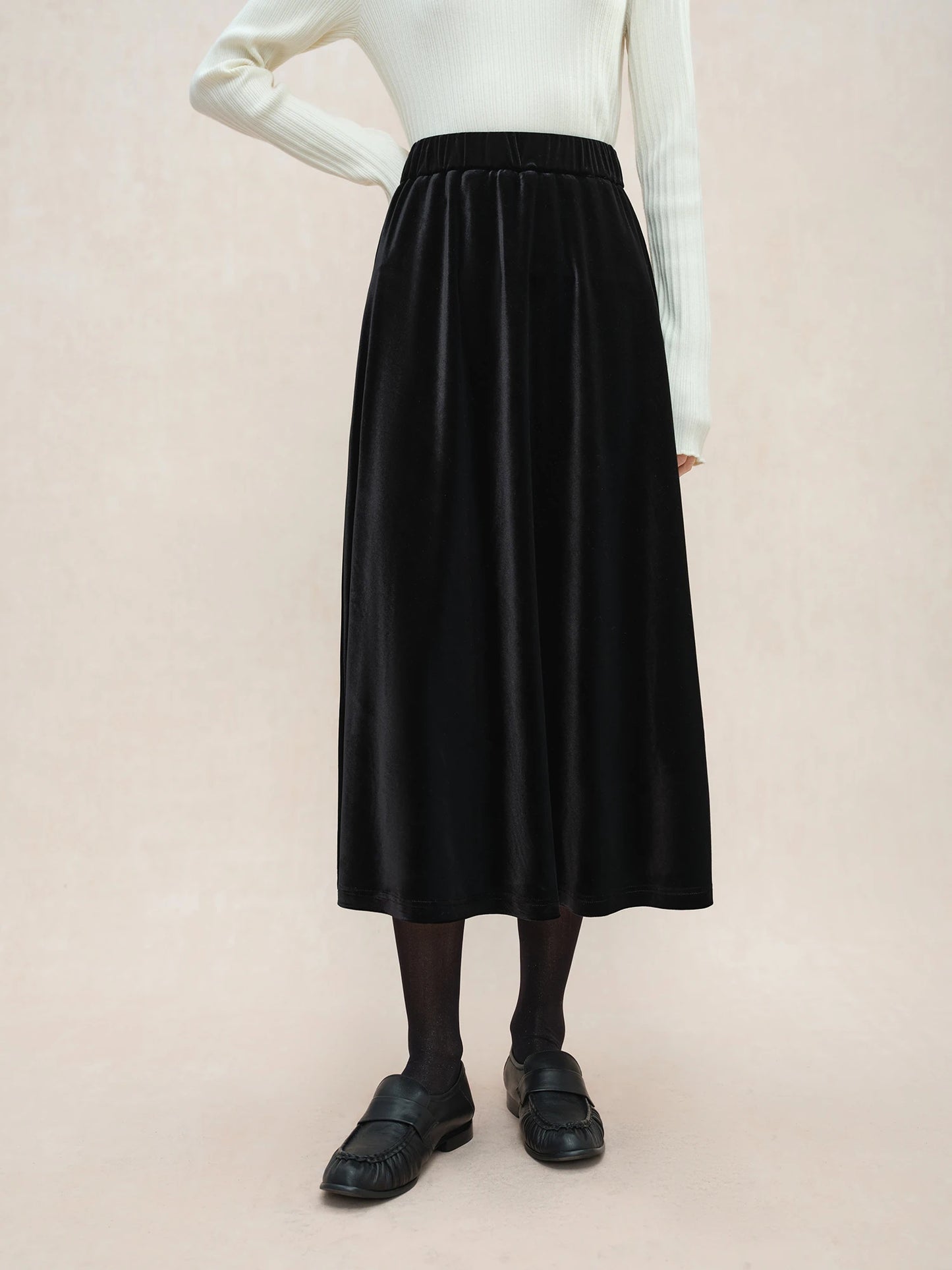 Sage Velvet Drawstring Wide Pants