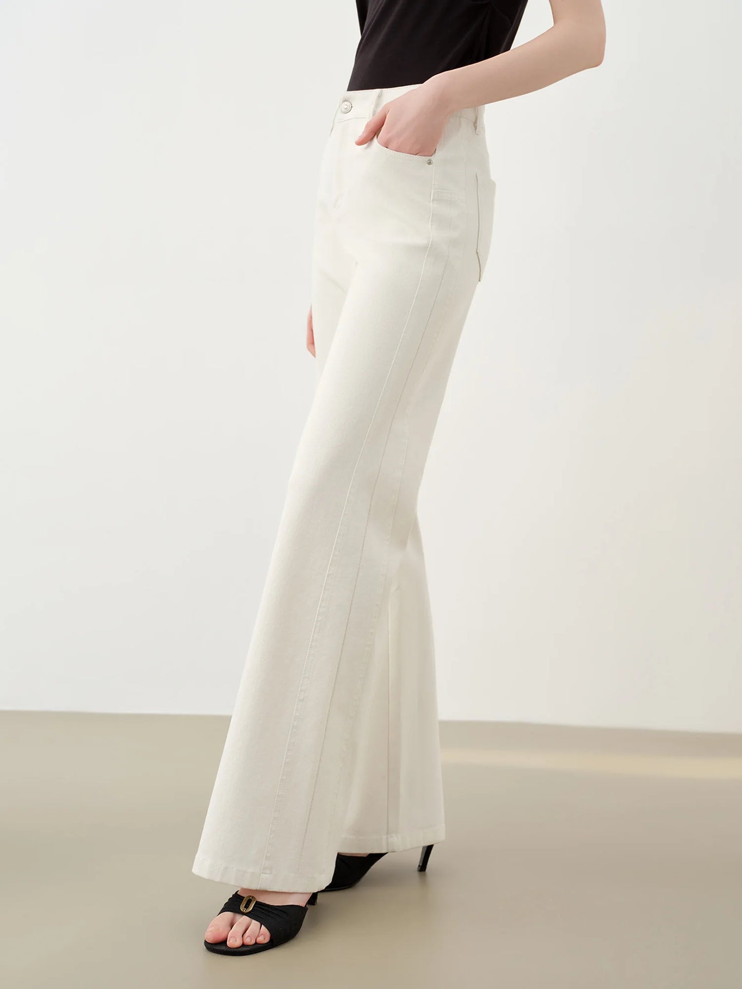 Light Blue Side Pocket Flare Jeans