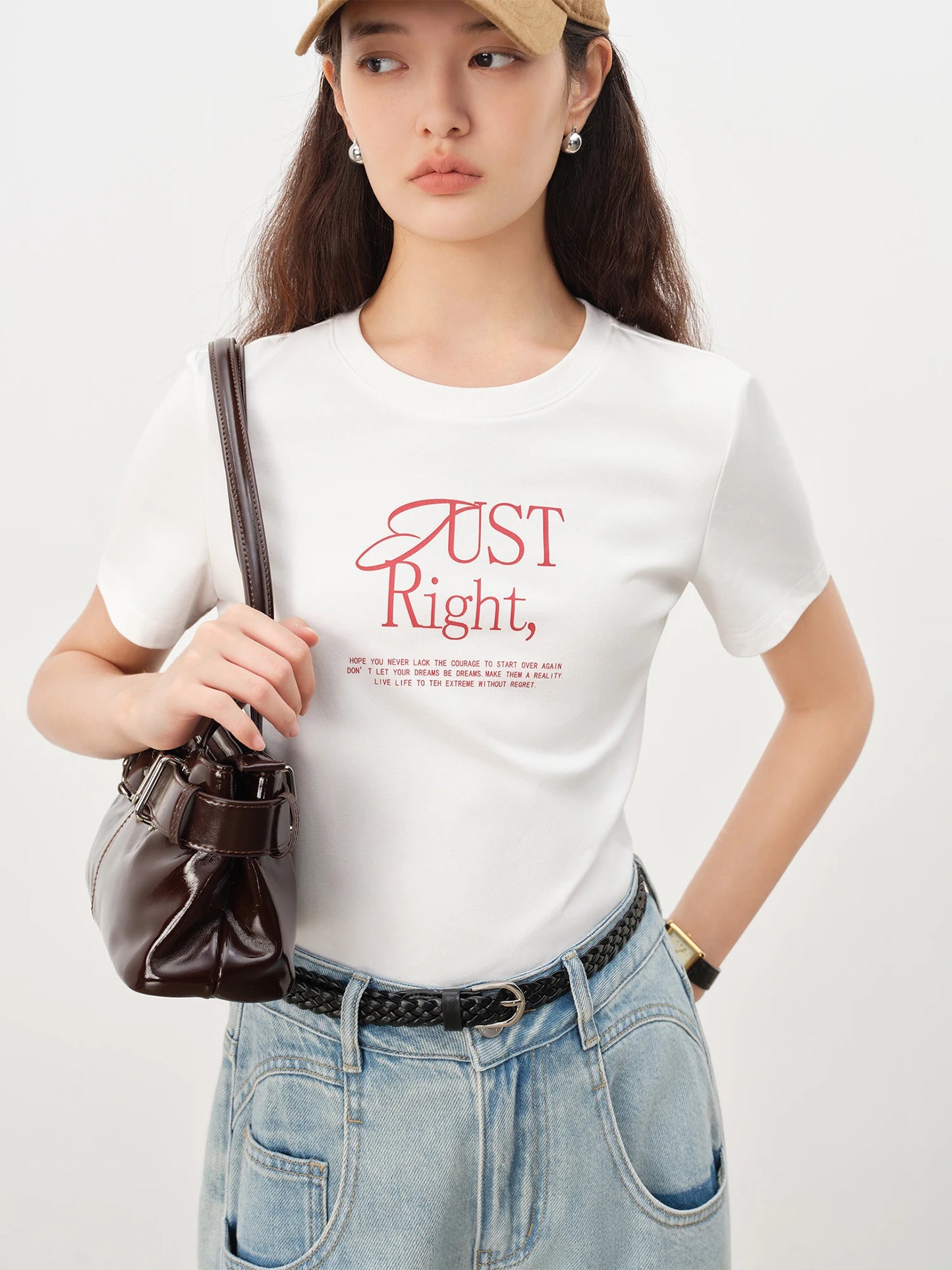 White Rust Graphic Crew Neck Tee