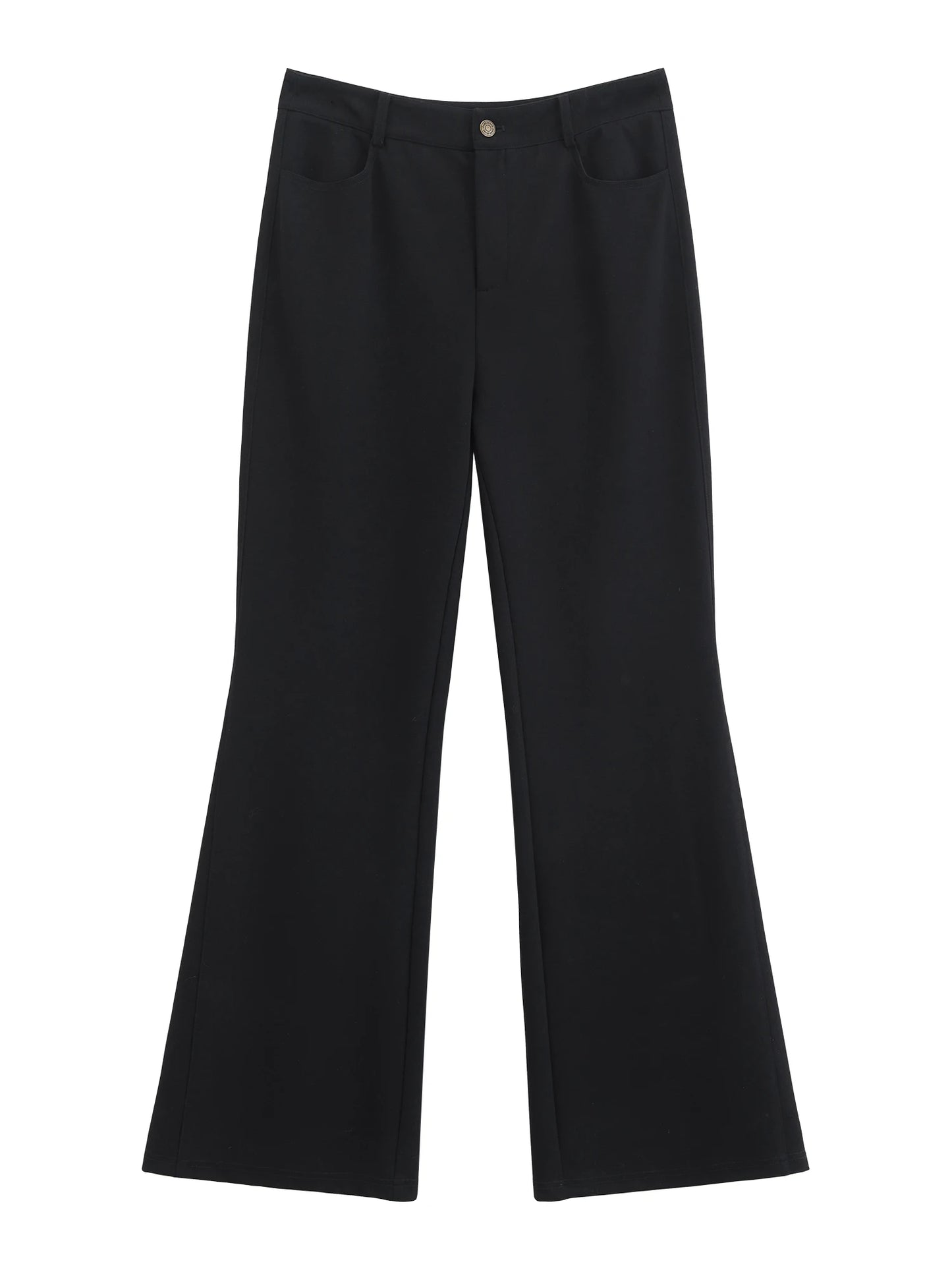Black High Waist Flared Pants