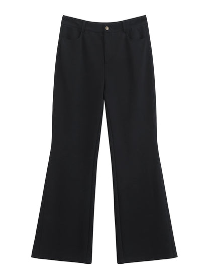 Black High Waist Flared Pants