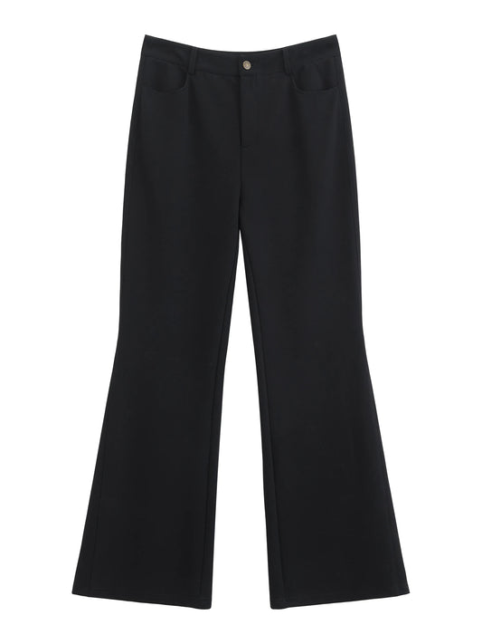 Black High Waist Flared Pants