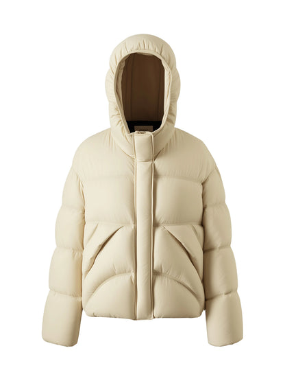 Black Hooded Puffer Jacket