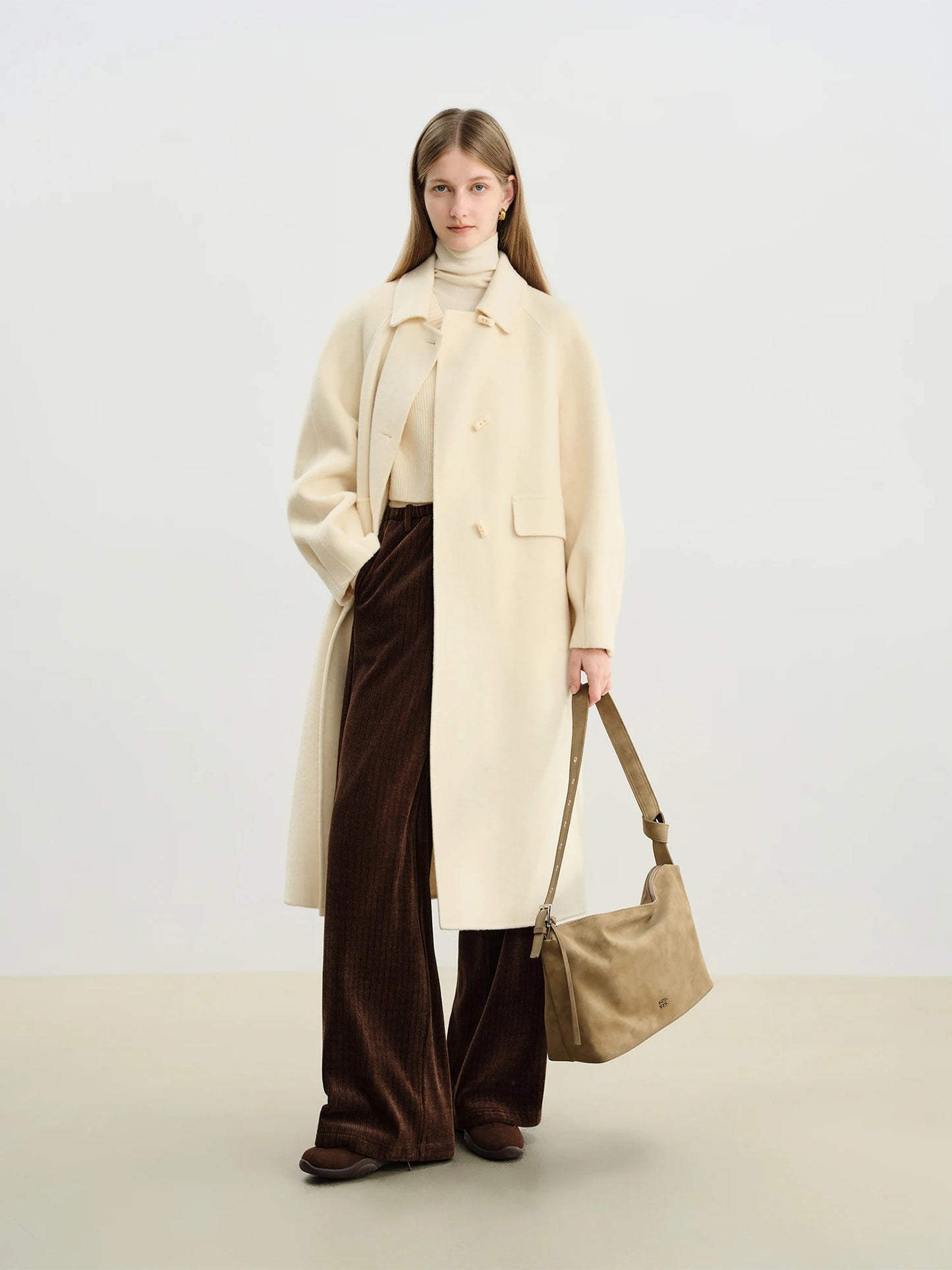 Pink Wool Trench Coat