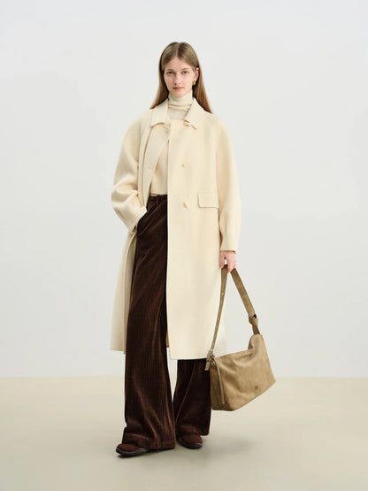Pink Wool Trench Coat