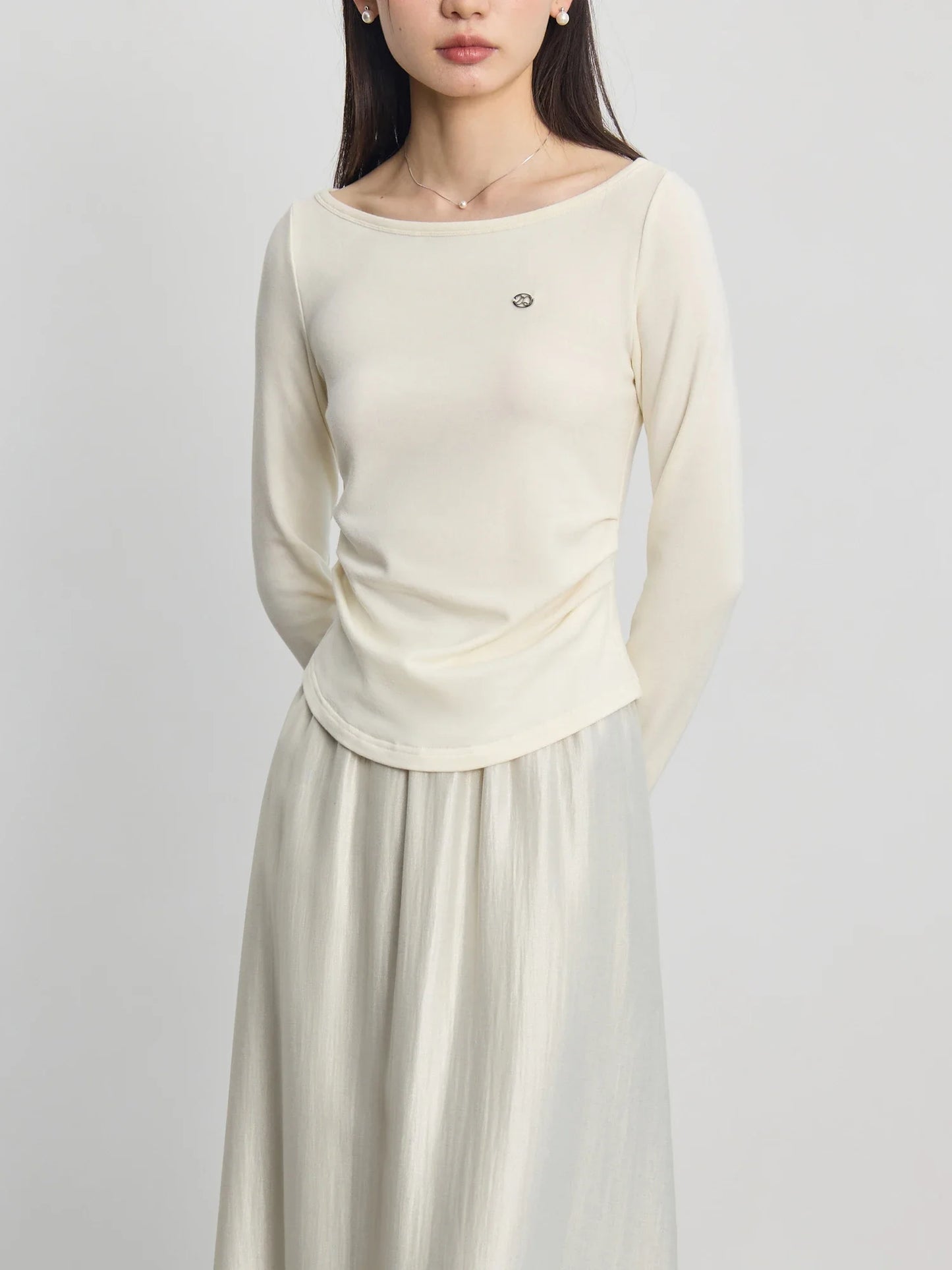 Ivory Mock Neck Knit Top