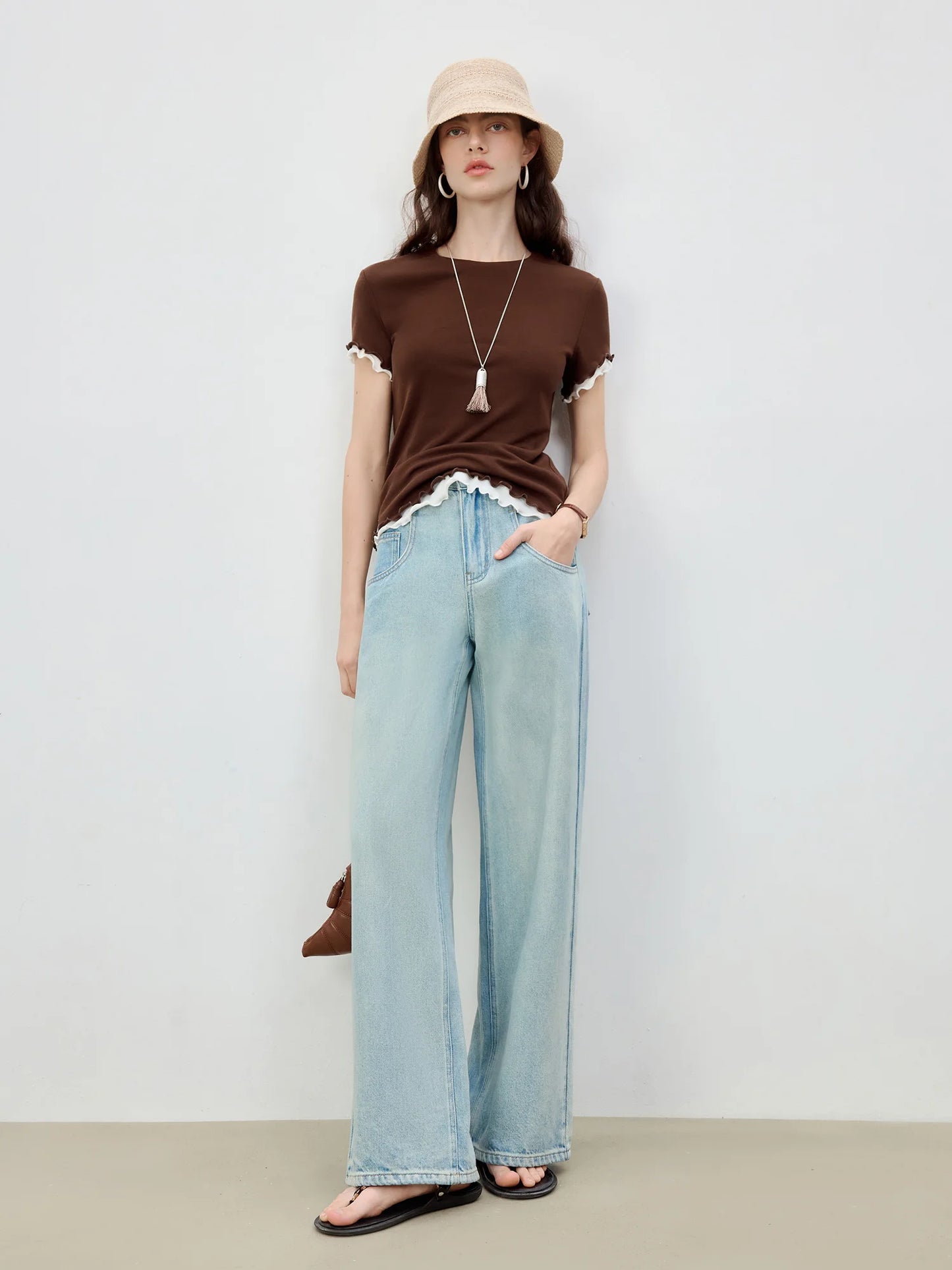 Light Wash Wide Leg Jeans