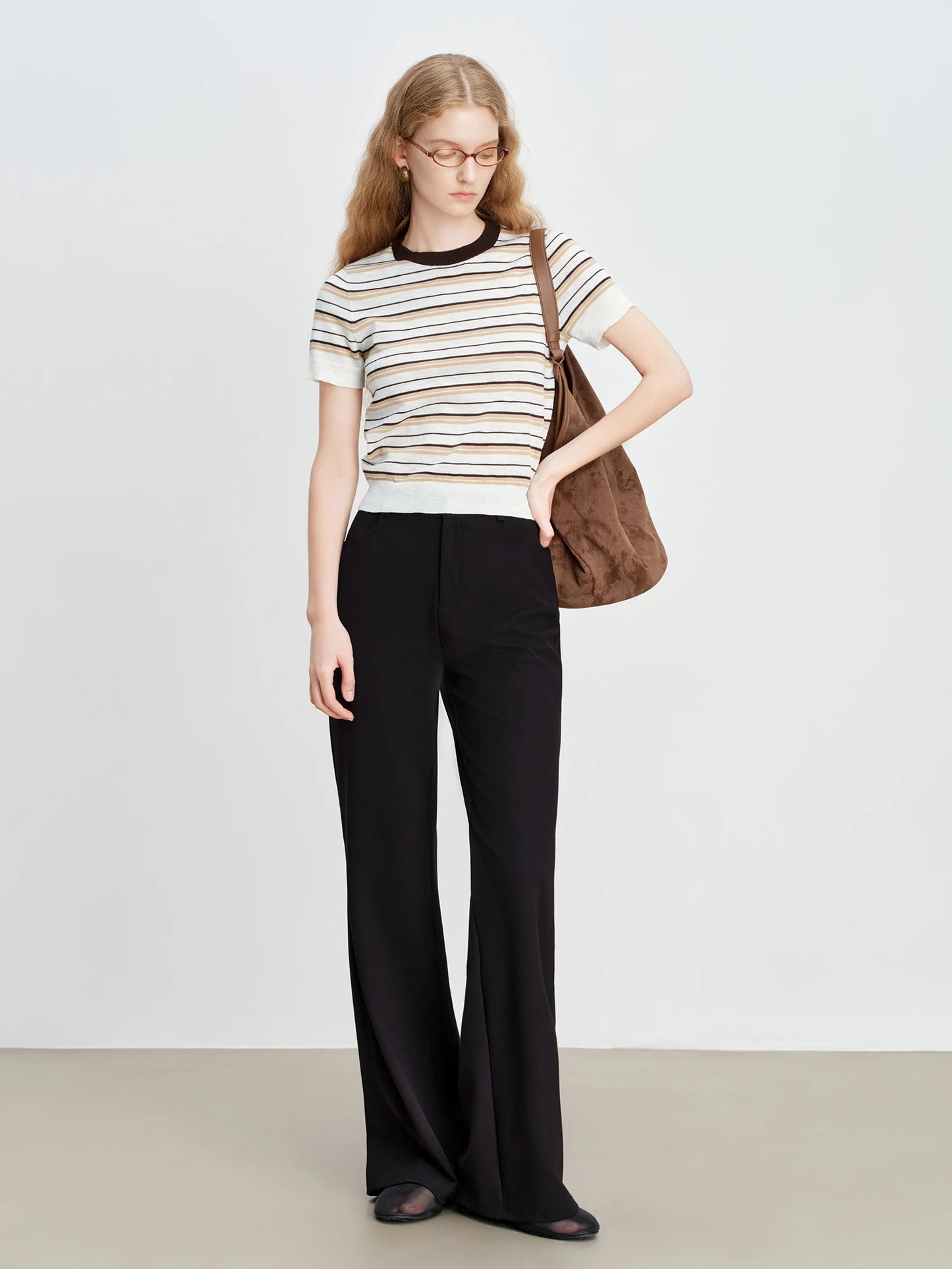 Black High Waist Flared Pants