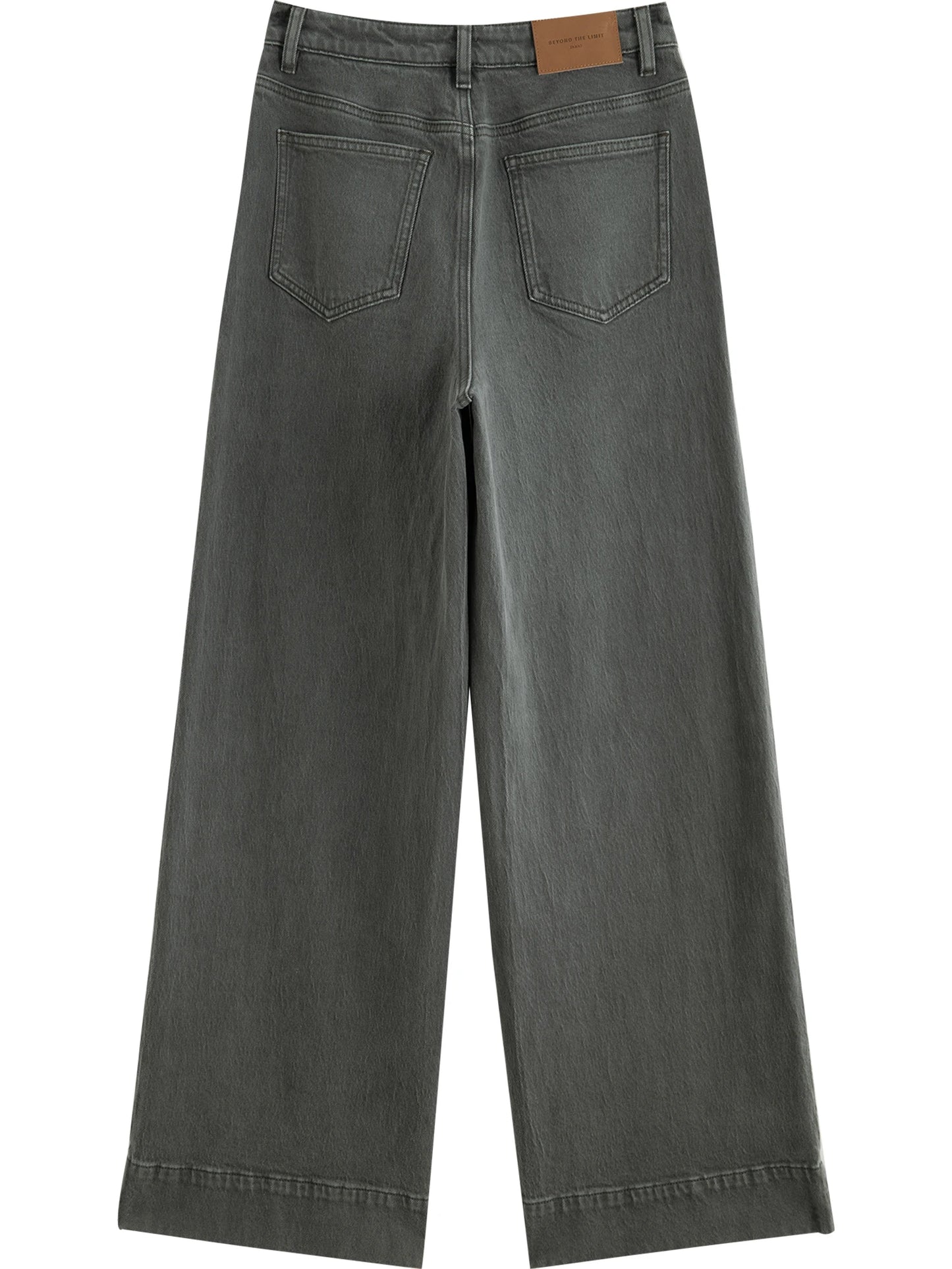 Olive Patch Pocket Wide Jeans