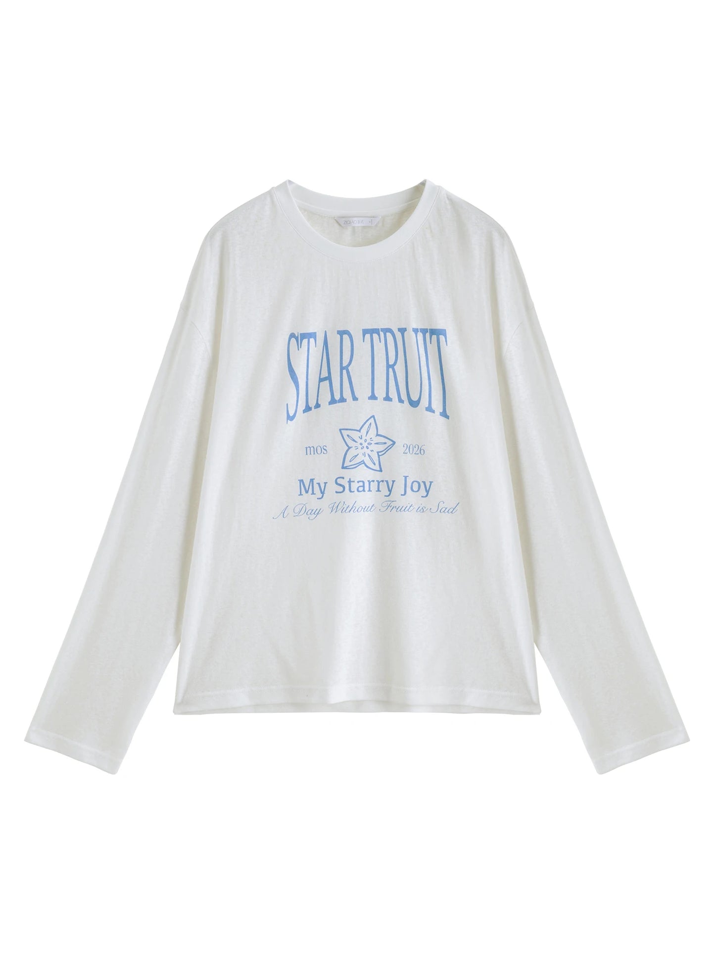 White Graphic Long Sleeve Tee