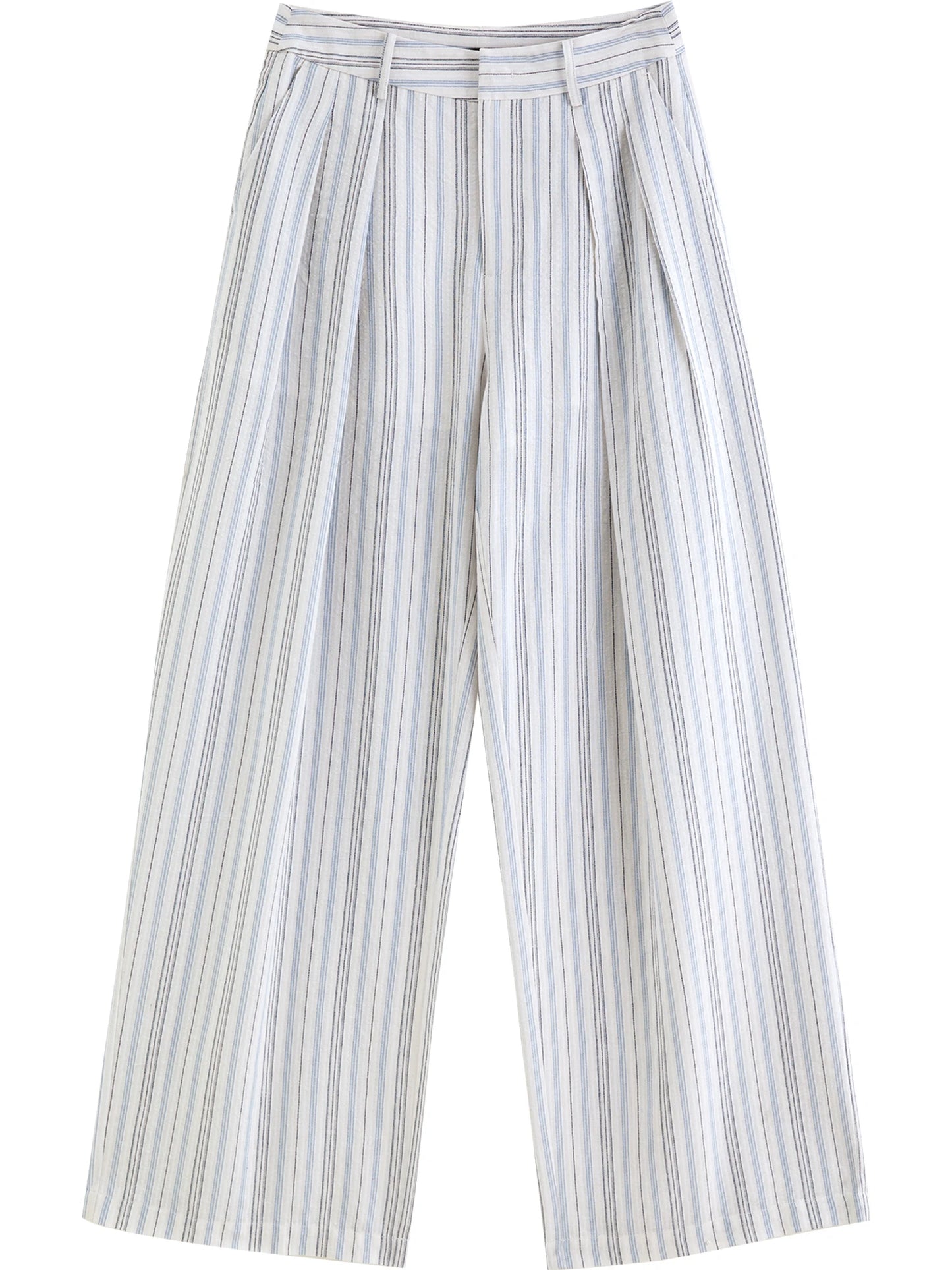 Bandeau Striped Pants Set