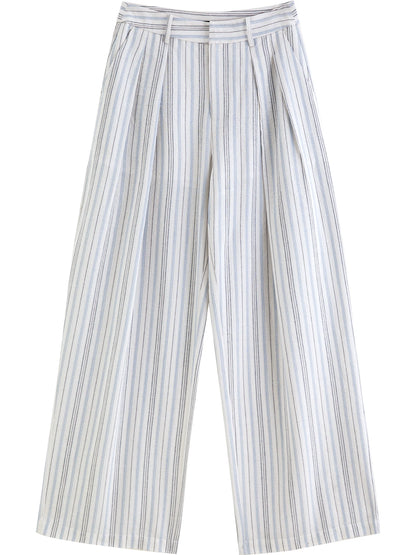 Bandeau Striped Pants Set
