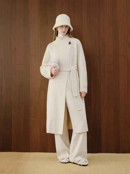 Ivory Camel Wool Blend Coat