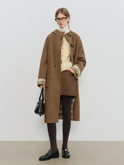 Horn Button Wool Blend Coat