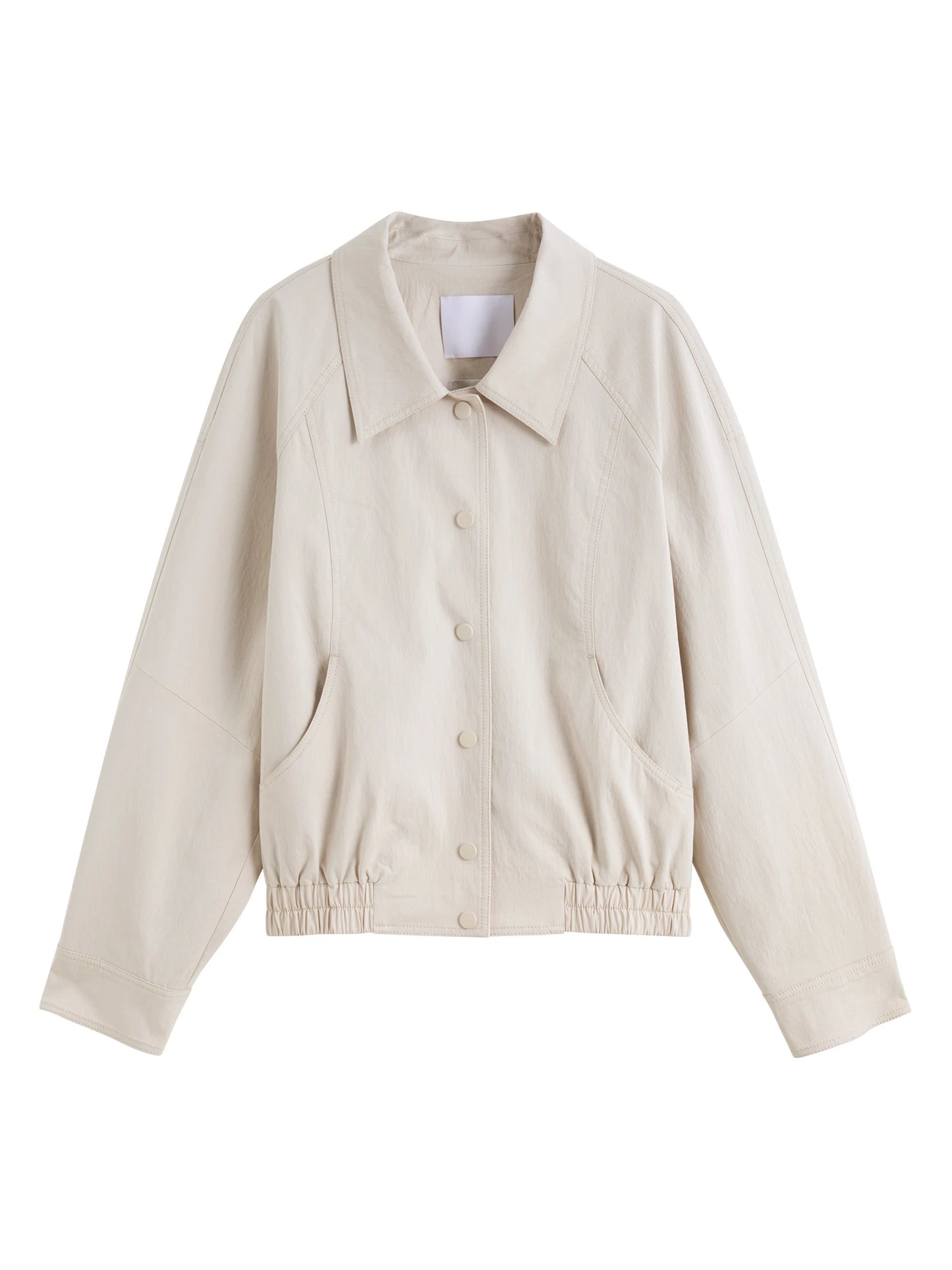 Navy Button Front Short Jacket