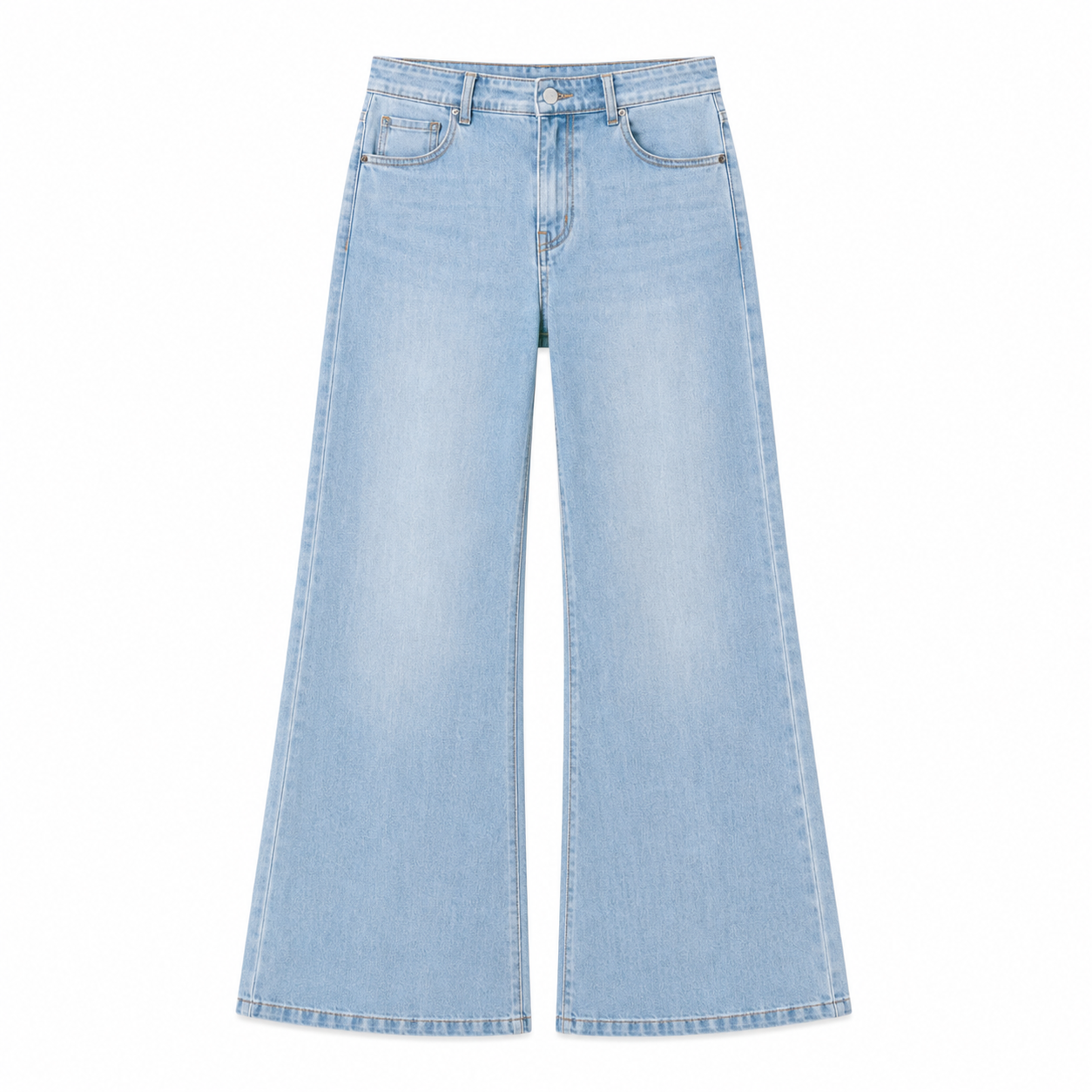 Blue Washed Bootcut Jeans