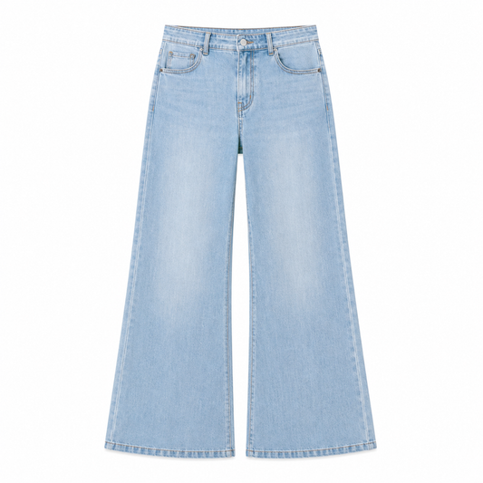 Blue Washed Bootcut Jeans
